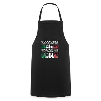 Bocce Ball Player Boules Bocce Female Bocce Player - Cooking Apron - black - Front - AI Model Male 185 dark (185cm)