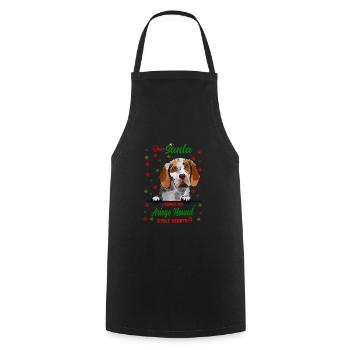 Ariege-Hund Hund Weihnachten Hunderasse - Kochschürze - Schwarz - Vorne - AI Model Male 185 dark (185cm)
