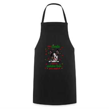 Australischer Koolie Hund Weihnachten Hunderasse - Kochschürze - Schwarz - Vorne - AI Model Male 185 dark (185cm)