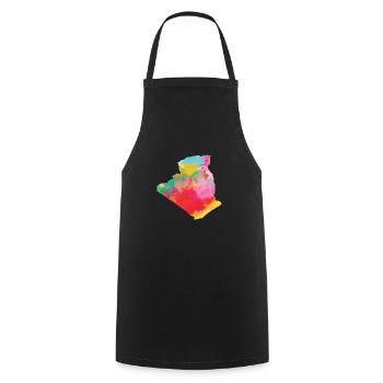 Algeria - Cooking Apron - black - Front - AI Model Male 185 dark (185cm)