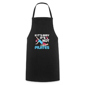 Si c’est facile, ce n’est pas de l’exercice de fitness Pilates - Tablier de cuisine - noir - Devant - AI Model Male 185 dark (185cm)