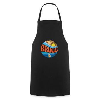 Bruce Shirt Vintage Sunset Bruce Groovy Tie Dye - Tablier de cuisine - noir - Devant - AI Model Male 185 dark (185cm)