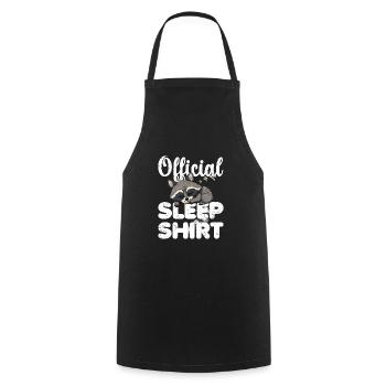 Raccoon Official Sleep Shirt Lazy Relax - Cooking Apron - black - Front - AI Model Male 185 dark (185cm)