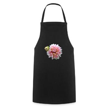 Flower Pink Pink Flower Flowers Pink Pink Flowers - Cooking Apron - black - Front - AI Model Male 185 dark (185cm)