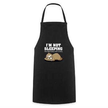 I'm not sleeping I'm resting my eyes - Cooking Apron - black - Front - AI Model Male 185 dark (185cm)