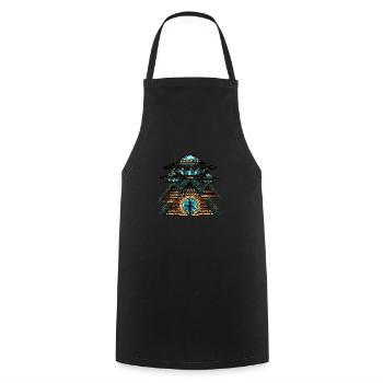 Ancient Astronaut Theory Gift for - Cooking Apron - black - Front - AI Model Male 185 dark (185cm)