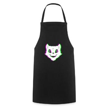 Méchant chat Techno Rave Halloween Trip - Tablier de cuisine - noir - Devant - AI Model Male 185 dark (185cm)
