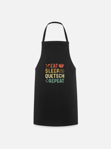 Eat Sleep Repeat, Steirische Harmonika Quetschn - Kochschürze - Schwarz