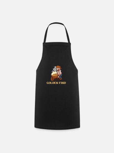 Golden Find Gold Find Gold Digger Recherche de mine d’or - Tablier de cuisine - noir