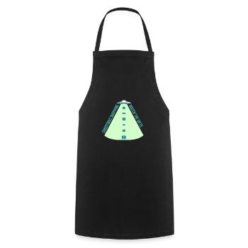 Christmas Gifts Alien Spaceship Ufo beam - Cooking Apron - black - Front - AI Model Male 185 dark (185cm)