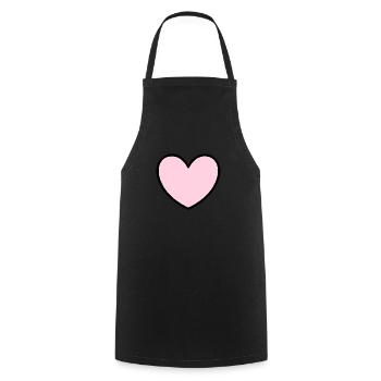 rosarotes Herz Herz rosa Geschenk Valentinstag - Kochschürze - Schwarz - Vorne - AI Model Male 185 dark (185cm)