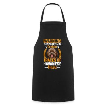 Attention cette chemise peut contenir des traces de bichon havanais - Tablier de cuisine - noir - Devant - AI Model Male 185 dark (185cm)