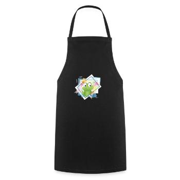 The fairytale frog king is in the house - Cooking Apron - black - Front - AI Model Male 185 dark (185cm)