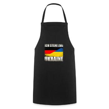 Vintage Allemand Ukraine Flag Allemagne - Tablier de cuisine - noir - Devant - AI Model Male 185 dark (185cm)