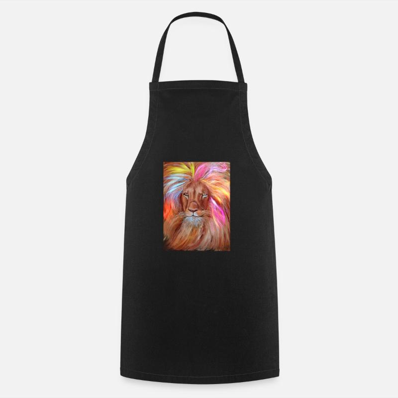 Pink Lion - Cooking Apron - black