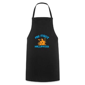 My first halloween - humor - Cooking Apron - black - Front - AI Model Male 185 dark (185cm)