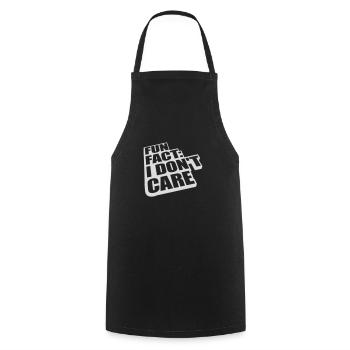 I dont care fact - Kochschürze - Schwarz - Vorne - AI Model Male 185 dark (185cm)
