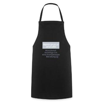 I love clothes / Manchmal - Kochschürze - Schwarz - Vorne - AI Model Male 185 dark (185cm)