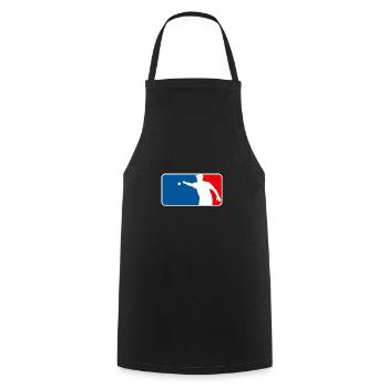 Petanque Boule Logo Major League USA France Style - Kochschürze - Schwarz - Vorne - AI Model Male 185 dark (185cm)