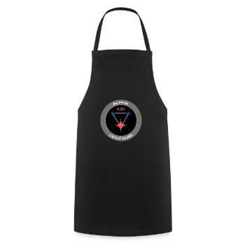 Alpha Centauri 4.24 Design Patch Edition - Cooking Apron - black - Front - AI Model Male 185 dark (185cm)