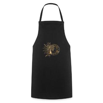 TREE OF LIFE by The Manzanita - Tablier de cuisine - noir - Devant - AI Model Male 185 dark (185cm)
