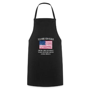 USA Fieber - Shirt für USA LIebhaber & Geschenk - Kochschürze - Schwarz - Vorne - AI Model Male 185 dark (185cm)