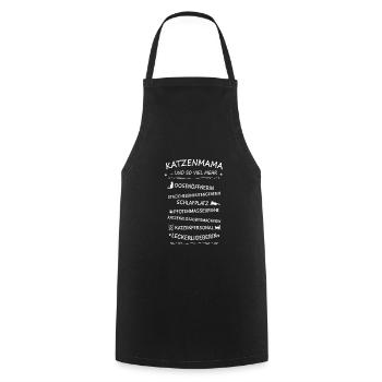 Katzenmama, Dosenöffner - Haustier Geschenk lustig - Kochschürze - Schwarz - Vorne - AI Model Male 185 dark (185cm)