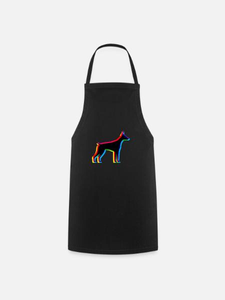 CMYK Dobermann - Kochschürze - Schwarz