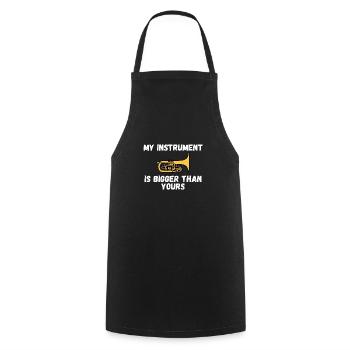 Marching Band Mellophone Musician - Cooking Apron - black - Front - AI Model Male 185 dark (185cm)