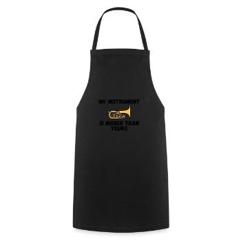 Marching Band Mellophone Musician - Cooking Apron - black - Front - AI Model Male 185 dark (185cm)