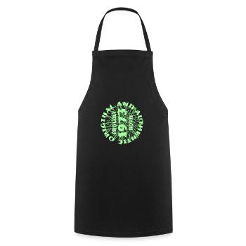 Anniversaire 1973 - Tablier de cuisine - noir - Devant - AI Model Male 185 dark (185cm)