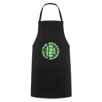 Leisure time 1962 - Cooking Apron - black - Front - AI Model Male 185 dark (185cm)