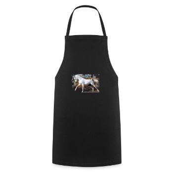 horse - Cooking Apron - black - Front - AI Model Male 185 dark (185cm)