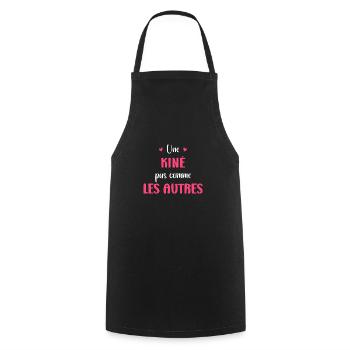 Une kiné pas comme les autres - Tablier de cuisine - noir - Devant - AI Model Male 185 dark (185cm)