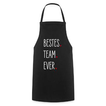 Bestes Team Ever, Partnerlook, Freunde, Familie - Kochschürze - Schwarz - Vorne - AI Model Male 185 dark (185cm)