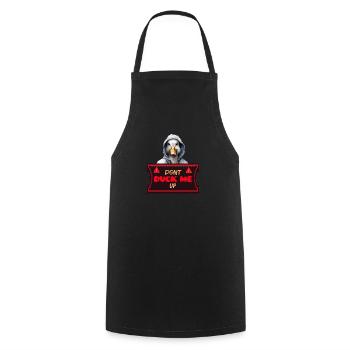 Ne m’esquive pas drôle de canard en sweat à capuche - Tablier de cuisine - noir - Devant - AI Model Male 185 dark (185cm)
