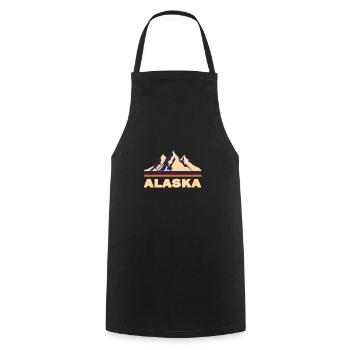 nature mountains mountain alaska country gift - Cooking Apron - black - Front - AI Model Male 185 dark (185cm)