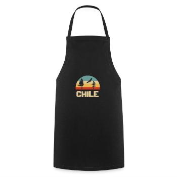 chile natur retro berg - Kochschürze - Schwarz - Vorne - AI Model Male 185 dark (185cm)