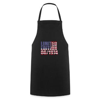 50th Anniversary Limited Edition USA 06/1974 - Cooking Apron - black - Front - AI Model Male 185 dark (185cm)