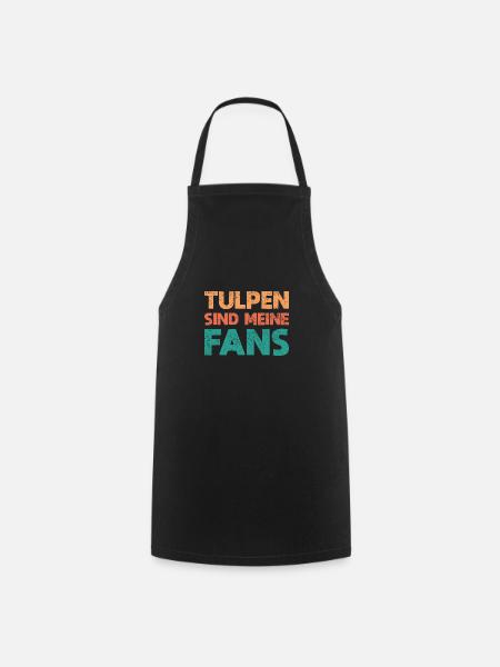 Tulpen Sind Meine Fans - Kochschürze - Schwarz