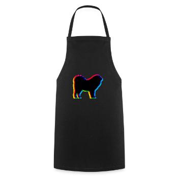 CMYK Tibetan Dog / Do Khyi / Mastiff - Cooking Apron - black - Front - AI Model Male 185 dark (185cm)