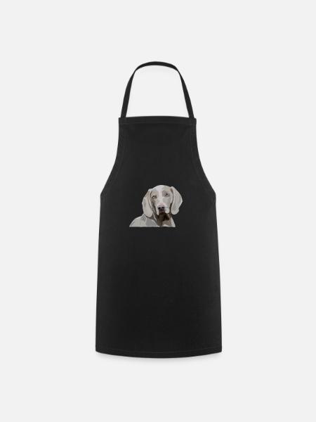 Weimaraner - Kochschürze - Schwarz
