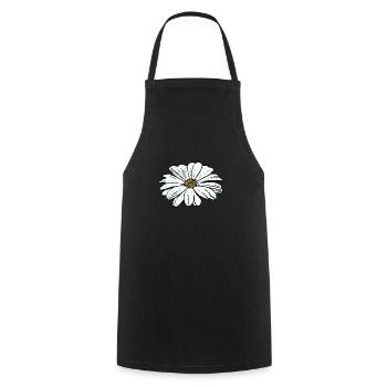 Flower White White Flower Flowers White White Flowers - Cooking Apron - black - Front - AI Model Male 185 dark (185cm)