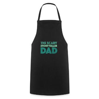 Le père conteur effrayant - Tablier de cuisine - noir - Devant - AI Model Male 185 dark (185cm)