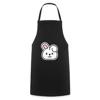 Lapin - animaux mignon pour enfants - Noir - Tablier de cuisine - noir - Devant - AI Model Male 185 dark (185cm)