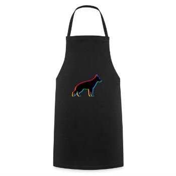 CMYK German Shepherd - Cooking Apron - black - Front - AI Model Male 185 dark (185cm)