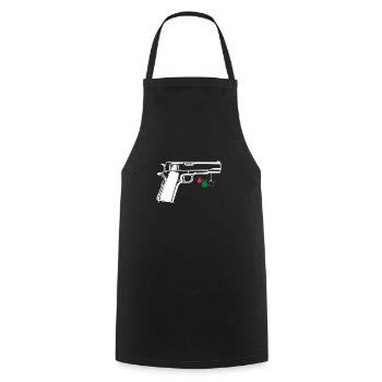 1911 Accessories 1911 .45 ACP Sport Shooting IPSC - Cooking Apron - black - Front - AI Model Male 185 dark (185cm)