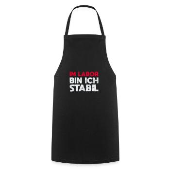 Im Labor Bin Ich Stabil - Kochschürze - Schwarz - Vorne - AI Model Male 185 dark (185cm)