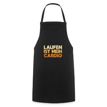 Laufen Ist Mein Cardio - Kochschürze - Schwarz - Vorne - AI Model Male 185 dark (185cm)