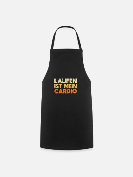 Laufen Ist Mein Cardio - Kochschürze - Schwarz